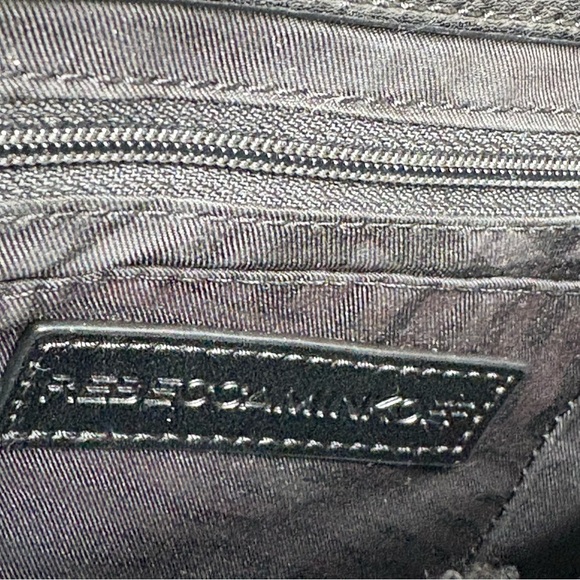 Rebecca Minkoff Oil Slick Suede Iridescent Love Chevron Quilted Crossbody Bag - Picture 10 of 16